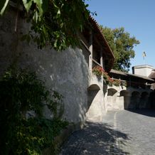 Altstadt von Schongau. Radfahren entlang dem Lechradweg. 